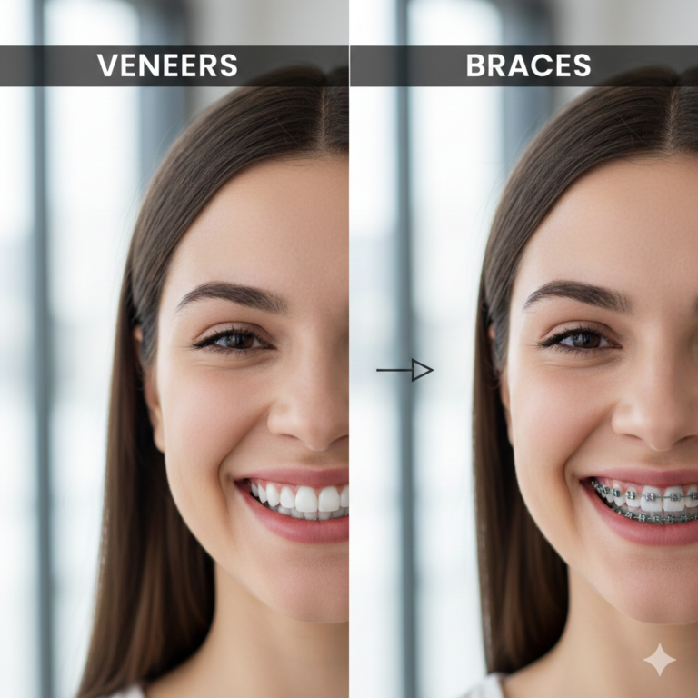 Read more about the article Veneers vs. Orthodontics: Clinical Decision Framework for Your Smile Makeover