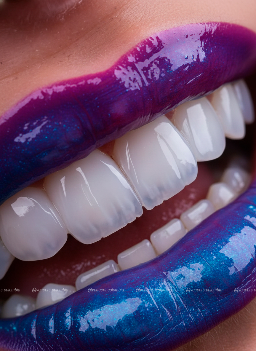 Premium dental veneers Medellin Colombia smile detail