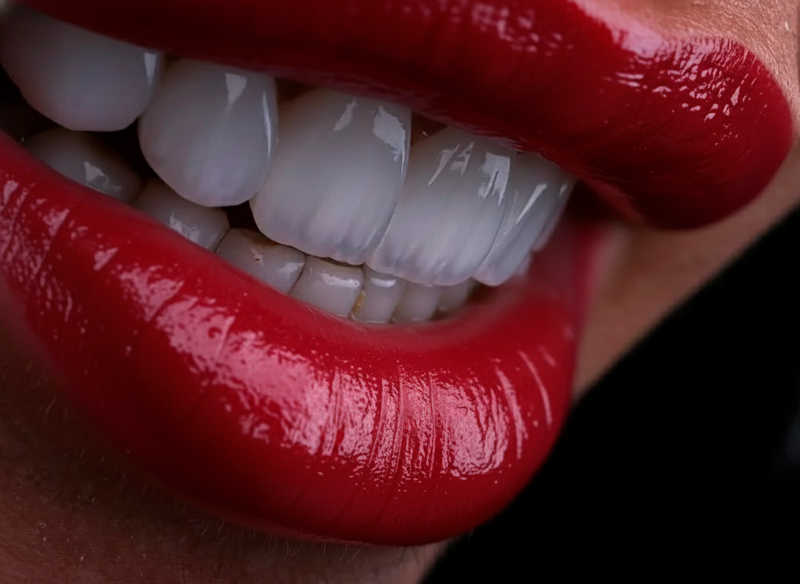 Natural looking porcelain veneers in Colombia close-up