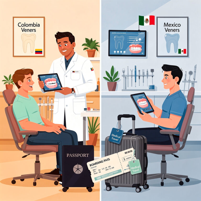 Read more about the article Colombia vs. Mexico for Dental Veneers: Which Is Better for Americans?